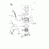 Схема вузла: Циліндр і поршень для Kawasaki KL650 KLR650