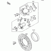Схема вузла: Переднє гальмо для Kawasaki VN1500 VN-15