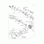 Схема вузла: Drive shaft/final gear(1/2) для Kawasaki VN1600 Vulcan 1600 Mean Streak
