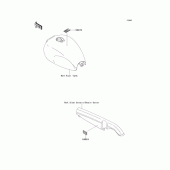 Схема вузла: Інформаційні наклейки для Kawasaki BJ250 Estrella