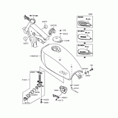 Схема узла: Топливный бак (K7F) для Kawasaki BJ250 250TR