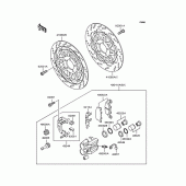 Схема вузла: Front Caliper (ZR400-C1-C4) для Kawasaki ZR400 Zephyr