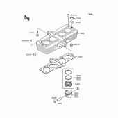 Схема вузла: Циліндр & Поршень для Kawasaki ZR400 Zephyr