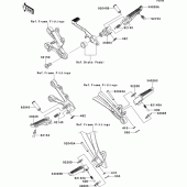 Схема вузла: Підніжки для Kawasaki ZX636 Ninja ZX-6R ABS