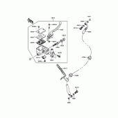 Схема вузла: Передній гальмівний циліндр для Kawasaki VN900 Vulcan 900 Classic