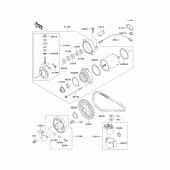 Схема узла: Starter motor для Kawasaki KLE500