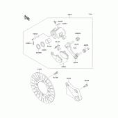 Схема узла: Задний тормоз для Kawasaki ZX600 Ninja ZX-6R