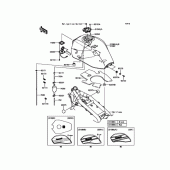 Схема вузла: Паливний бак для Kawasaki ZR1200 ZRX1200 DAEG