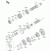 Схема узла: Трансмиссия для Kawasaki KX250/ KX252 KX250F