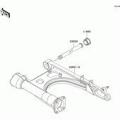 Схема узла: Задний рычаг (Маятник) для Kawasaki VN1500 VN1500 Classic Tourer Fi