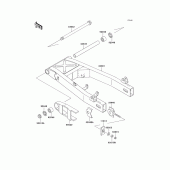 Схема вузла: Задній важіль (Маятник) для Kawasaki ER500 ER-5