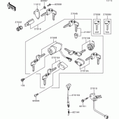 Схема узла: Замок зажигания для Kawasaki VN1500 VN1500 Classic
