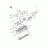 Схема вузла: Головка циліндра для Kawasaki ZG1400 Concours 14