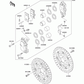 Схема узла: Передний тормоз для Kawasaki ZX750 ZXR750