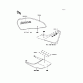 Схема вузла: Наклейки (Eboni-/Red; ZR400-G3) для Kawasaki ZR400 Zephyr X