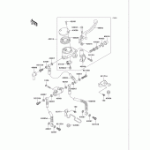 Схема вузла: Передній гальмівний циліндр для Kawasaki VN750 Vulcan 750