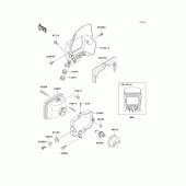 Схема вузла: Headlight(s) для Kawasaki KL250 KLR250