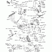 Схема узла: Выхлопная система (1/2) для Kawasaki ZX1000 Z1000SX