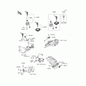 Схема узла: Замок зажигания для Kawasaki EX250 Ninja 250