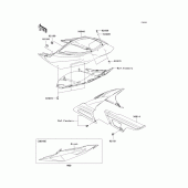 Схема узла: Задние боковые обтекатели & Защита цепи для Kawasaki ZX600 Ninja ZX-6RR