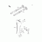 Схема узла: Распредвал & Цепь ГРМ & Натяжитель для Kawasaki ZR800 Z800
