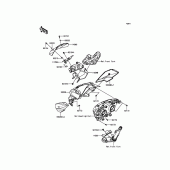 Схема вузла: Облицювальні елементи для Kawasaki ER300 Z300