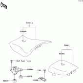 Схема узла: Сиденье для Kawasaki ZX636 Ninja ZX-6R