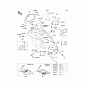 Схема вузла: Cowling(1/2) для Kawasaki EX500 GPZ500S