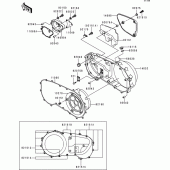 Схема узла: Right engine cover(s)(vn1500-g1) для Kawasaki VN1500 VN1500 Classic Tourer