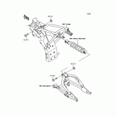 Схема вузла: Задня підвіска для Kawasaki KLX110 KLX110