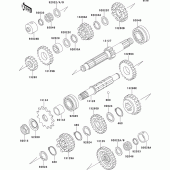 Схема узла: Трансмиссия для Kawasaki ZR750 Zephyr