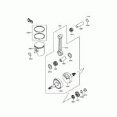 Схема вузла: Колінвал/поршень для Kawasaki KX65