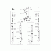 Схема узла: Вилка передней оси для Kawasaki VN900 Vulcan 900 Custom