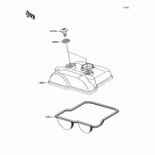 Схема вузла: Кришка ГБЦ для Kawasaki KX250/KX252 KX250F