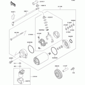 Схема вузла: Starter motor для Kawasaki ZX1100 ZZ-R1100