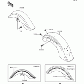 Схема вузла: Крило для Kawasaki VN1500 VN1500 Classic Tourer