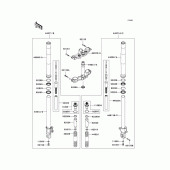Схема узла: Вилка передней оси для Kawasaki ZR750 Z750