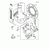 Схема вузла: Переднє гальмо для Kawasaki KMX125