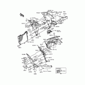 Схема вузла: Нижній обтічник для Kawasaki ZX1000 Ninja H2R
