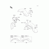 Схема вузла: Fenders(1/2) для Kawasaki VN800 Vulcan 800 Classic