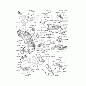 Схема узла: Frame fittings(1/2) для Kawasaki ZX1400 Ninja ZX-14