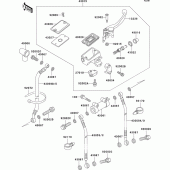 Схема узла: Передний тормозной цилиндр для Kawasaki ZX600 ZZ-R600