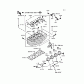 Схема вузла: Головка циліндра для Kawasaki ZR250 Balius-II