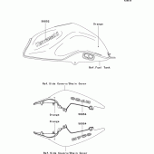Схема вузла: Decals(orange)(laf/las) для Kawasaki ZR750 Z750