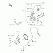 Схема узла: Передний тормозной цилиндр для Kawasaki ER650 Z650 ABS
