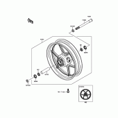 Схема вузла: Ступиця переднього колеса для Kawasaki KLE650 Versys 650 ABS
