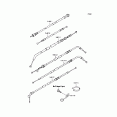 Схема вузла: Троси для Kawasaki ZR400 Zephyr X