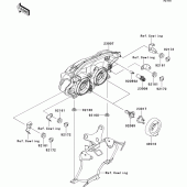 Схема узла: Headlight(s) для Kawasaki ZR750 Z750R ABS