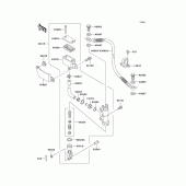 Схема вузла: Задній гальмівний циліндр для Kawasaki KL250 KL250 Super Sherpa