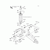 Схема вузла: Задня підвіска для Kawasaki ZX600 Ninja ZX-6R